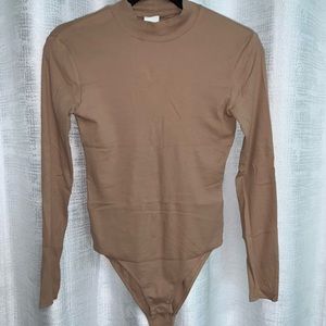 Beige Long Sleeve Body Suit
